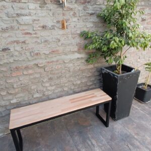 Banco de Hierro en tono Madera